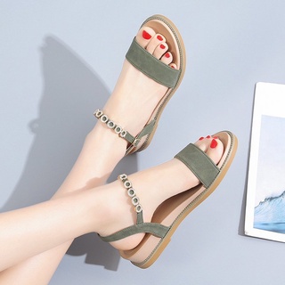 sandalias de hadas estilo cuña ins moda verano nueva versátil moda plana correa romana zapatos