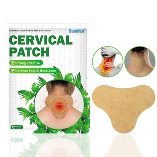 12 unids/set parche de cuello articulación Cervical espondilosis alivio del dolor corporal pegatina