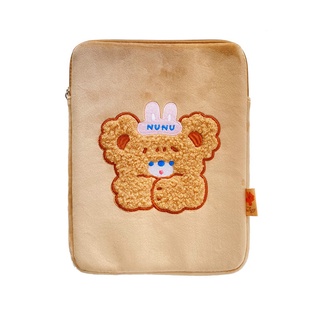 MINGKE iPad Bag Pouch Sleeve 11 10.5 9.7 inch Bear Embroidery Cute Cartoon Milkjoy Series Korean style
