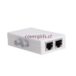cubierta mini 2 puertos ab manual de intercambio de red caja de interruptor 2 en 1/1 en 2 rj45 red/ethernet