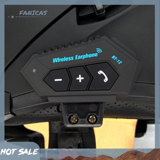 Fanicas BT12 manos libres Bluetooth V auriculares para motocicleta casco de moto intercomunicador (7)