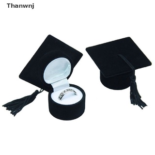 [tai] 1 caja de joyería caja de almacenamiento de bachelor's hat anillo titular para ceremonia de graduación sdg (1)