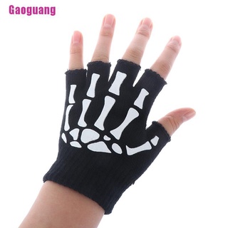 [Gaoguang] Boys Cool Fluorescent Skeleton Gloves Children Mittens Skull Gloves