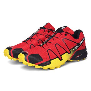 hombre salomon speed cross 4 zapatos para correr rojo amarillo zapatilla de deporte