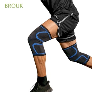 BROUK Fitness Compression Knee Pad Antiskid Elastic Knee Pads Cycling Knee Support Nylon Volleyball Running Knee Pads Protective Sports Knee Sleeve/Multicolor
