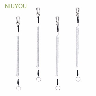 NIUYOU High quality Portable Fishing Lanyards Secure Lock Tackle Anti-lost Phone Keychain Spring Elastic Rope Outdoor Hiking Camping Top Portable Climbing Accessories Plastic Retractable Tether Security Gear Tool/Multicolor