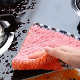 worrbeauty - toalla antiadherente para limpiar aceite, no alineable, de lana de coral, de doble cara