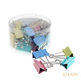 steady 24pcs colorido metal binder clips archivo clip de papel suministros de oficina 41 mm de ancho