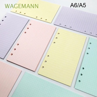 wagemann púrpura cuaderno papel semanal hoja suelta recambio de papel recarga mensual planificador diario 40 hojas agenda suministros escolares a5 a6 carpeta dentro de la página
