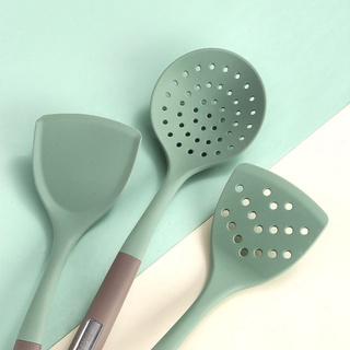 Anhengxin utensilios de cocina utensilios de cocina utensilios de cocina espátula herramientas de cocina accesorios pala Gadgets silicona resistente al calor cuchara de sopa antiadherente (6)