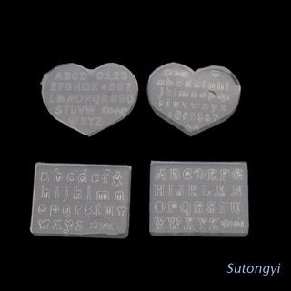 sut 2pcs 3 mm tamaño pequeño números letras molde colgante resina moldes de silicona rellenos de mensajes de resina para hacer joyas herramientas