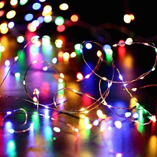 Luces LED de alambre de cobre cadena de luces de navidad y año nuevo parpadeantes luces de hadas alimentadas por batería luces LED pequeñas caja blanca de alambre de cobre luces (5)