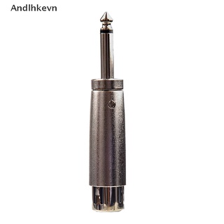 [andl] adaptador de cable macho de 3 pines xlr hembra a 1/4" 6.35 mm macho mono jack adaptador ad c615 (3)