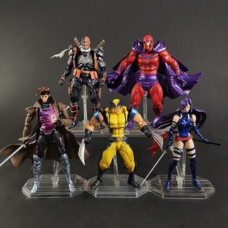 Marvel Revoltech X Hombres Wolverine Magneto Deathstroke Psylocke Gambit Articulaciones Movible Figura De Acción Juguete