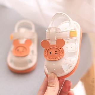sandalias de bebé de fondo suave antideslizante zapatos de niño zapatos de bebé transpirable verano bebé sandalias1to3squeaky zapatos años de edad no se puede caer