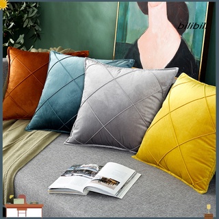 bilibili funda de almohada suave de aspecto agradable decorativo de color sólido funda de almohada cuadrada decoración para el hogar