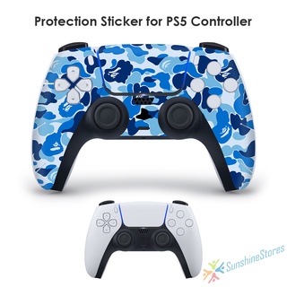 Ss.camouflage etiqueta engomada de la piel para PS5 Gamepad controlador impermeable a prueba de arañazos cubierta