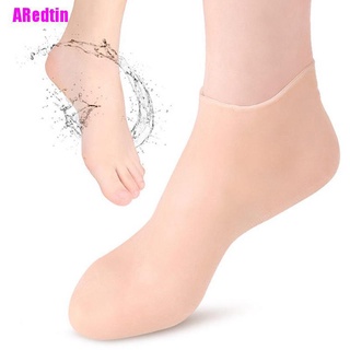 [ARedtin] 1 par de calcetines de cuidado de pies Spa de silicona Gel hidratante Anti grietas proteger