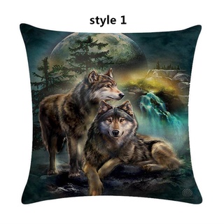 fantasy wolf vivid animal funda de almohada super suave cómoda
