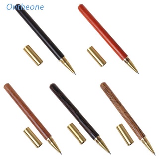 ontheone - bolígrafo de madera de latón de 0,5 mm, tinta negra, bolígrafos, firma, fina herramienta de escritura, papelería, regalo para estudiantes