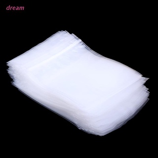 dream 100 bolsas de plástico resellables con cierre de cremallera transparente transparente bolsa de polietileno 6cmx9cm