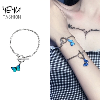 Butterfly Design Couple Bracelet Female Korean Temperament Simple Personality Ins Girlfriend Birthday Gift Necklace