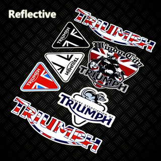 Adhesivo reflectante Triumph British Triumph para casco de motocicleta, impermeable (1)