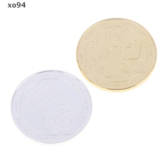 xo94 love you lucky metal artesanía monedas 999 chapado en oro medalla conmemorativa. (7)