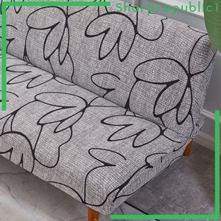 [shpre1] Funda de sofá cama sin brazo, funda protectora de futón elástico antideslizante, plegable elástica, escudo para sofá cama de 3 plazas plegable (6)