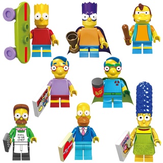 Los Simpsons Lego Minifigures Anime Mini Figura Bloques De Construcción Juguete Para Niños
