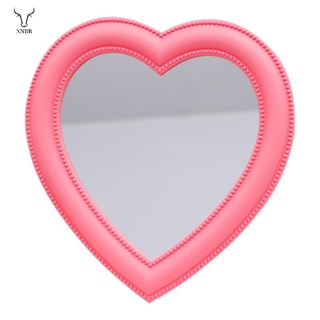 Espejo De pared De escritorio con forma De corazón Rosa Para habitación De niña Uso doble