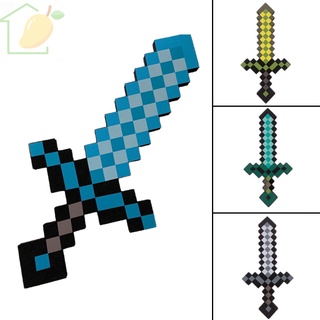 minecraft espada de espuma juego de rol batalla juguete tamaño vida minecraft pixel espadas para el juego activo