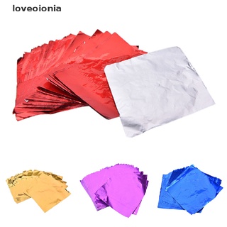 [loveoionia] 100 envoltorios cuadrados de papel de aluminio para dulces de chocolate dulces confitería 8x8 nuevo dfgf