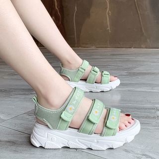 Sandalias de playa para mujerinsMarea20Verano nuevo estilo coreano chunky zapatillas de deporte grueso inferior altura creciente estudiante All-Match deportes