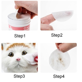 [ag] 100 pzs toallitas húmedas para ojos de mascotas/papeles de limpieza para perros/gatos/toallas/removedor de manchas (9)