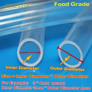 peopleia 1m seguro tubo de silicona flexible suave manguera de goma tubo de grado alimenticio transparente cerveza leche translúcida