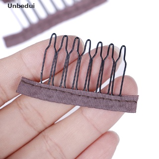[ude] 10 piezas peine extensiones de pelo clips peines de acero para tapa de encaje peluca 7 dientes xcv