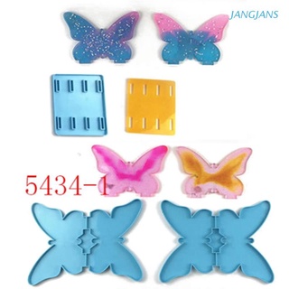 JANG 1Set DIY Craft Book Stand molde de resina epoxi mariposa 3D estantería de silicona molde (1)