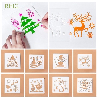 rhig hot scrapbooking tarjeta de papel feliz navidad capas plantillas nuevo sello relieve diy manualidades álbum decorativo pinturatemplate