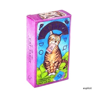 Tarot De gato inglés completo 78 Cartas baraja y guía De Destino juego De mesa