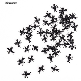 itisevw 50Pcs/Lot Halloween Plastic Black Ants Joking Toys Decoration Realistic Funny CL