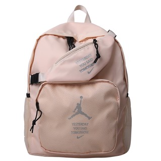 Nike_Jordan mujeres deporte viaje portátil mochila Casual bolsa de los hombres de la escuela Beg pack con bolsa de pecho 2 en 1 (1)