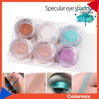 [CLM] 6Pcs/Set Glitter Powder Waterproof Long-Lasting Shinny Eyeshadow Makeup Palette