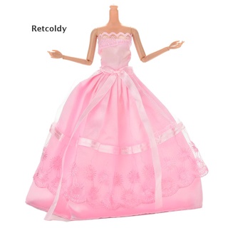 [Retc] 1 pieza de vestido de fiesta de encaje para Barbies de 11" Color aleatorio BR548