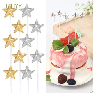 TITIYY 5PCS Sweet Star Cake Topper Party Supplies Cake Insert 5Pcs Creative Happy Birthday Celebration Decoration Kids Colorful/Multicolor