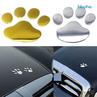 Bbh 3D coche plata/Golden ST ventana parachoques cuerpo pegatina oso gato perro pata pie impresiones