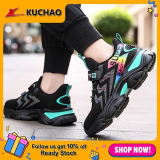 kuchao kasut sukan budak: zapatos deportivos de malla para niño transpirables, zapatos para correr, viajes, senderismo, zapatillas de deporte casuales, moda suave