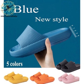 Zapatillas de baño de plataforma gruesa para mujer chanclas antideslizantes de suela suave de EVA para interiores a la moda verano