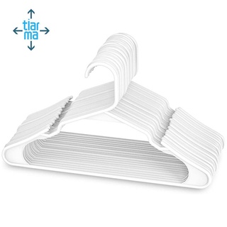 perchas de plástico blanco, perchas de plástico para ropa perfectas para uso estándar diario, perchas de ropa (blanco, paquete de 20)