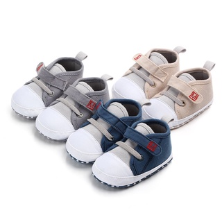 Walkers dialand _ recién nacido bebé lindo niños niñas lona letra primeros caminantes zapatos de suela suave